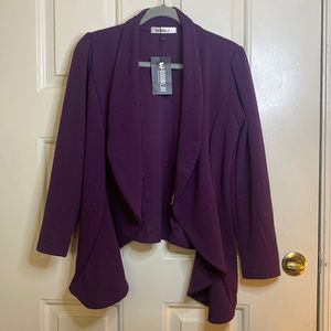 Doublju Open Front Blazer